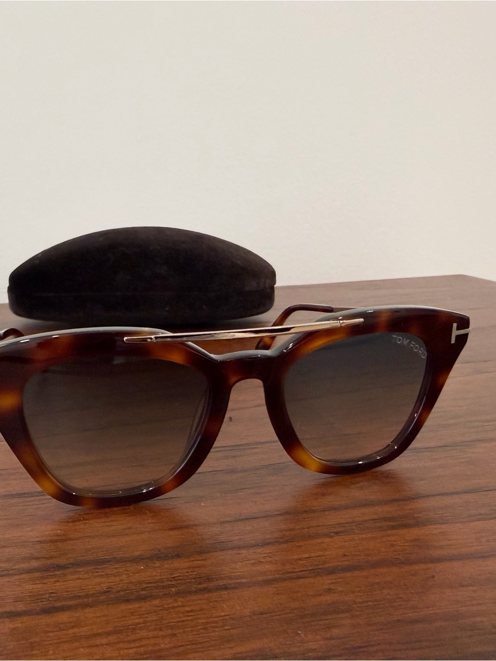 Tom Ford Men’s Tortoiseshell Sunglasses - Brown Gradient Lenses
